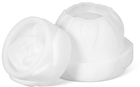 NUOBESTY Rosenglas-Harzform Blumen Epoxidharz-Silikonformen Kerzenhalter Resin Mold Diy-Schmuck Behälter Harzglasform Mit Deckel Epoxidgussform Basteln Duftkerzen