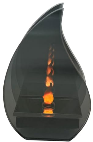 Cello Gleneagles Teardrop Infinity Flame LED Battery Lamp – Elegant Teardrop LED Night Light, Bedroom and Desk Decor. Flame Effect LED Lamp for Ambient Lighting in Any Room.