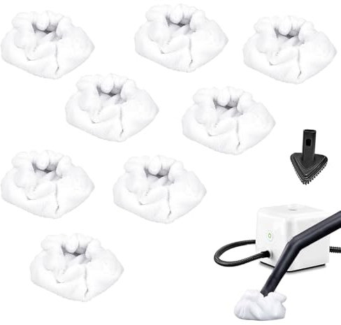 Pads Fit for Dupray Handheld Steam Cleaner: Small Bonnets Compatible with Dupray Triangular Brush Tool - Washable and Reusable Handheld Steamer Cloth Accessories (8 Packs)