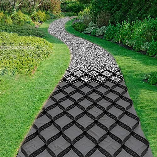 2 Zoll Hohe Rampe Stabilisator Gitter Garten Wabe Flexible Kies s Gitter für Landschaftsbau Gehweg Pathways 2x8m/6,6x26,2ft