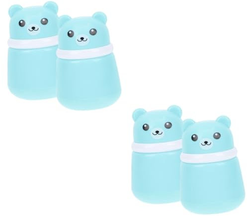 HAPINARY Puderquastenbox Mit Bärenmotiv, Puderquastenflasche, Aufbewahrungsflasche Für Babypuder, Puderspender, Schminkpuderbehälter, Talkumpuderflasche, Reisepuderbehälter, Behälter Für