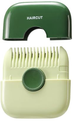 Peigne de coupe 2 en 1, peigne à queue, outil de retrait des pointes fourchues et outil de coiffure, mini outil portable pour casser les cheveux, design double face avec couvercle pour couper les