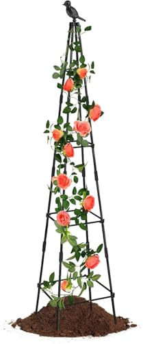 Gurken-Rankgitter, Zucchini-Rankgitter, Metall, höhenverstellbar, Gartenzubehör, Vogelkopfstütze für Trauben, Erbsen, Bohnen, Gurken