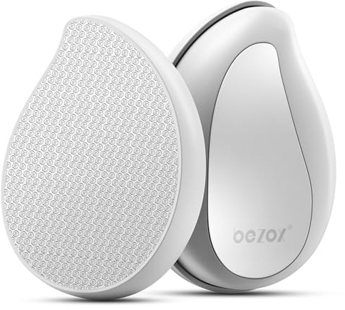 BEZOX Nano-Glass - Lima per piedi e rimozione calli, delicata pelle dura e calli (bianco)