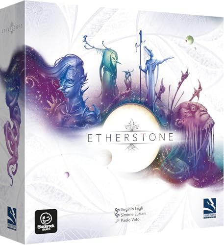 Etherstone – strategisches und skalierbares Gesellschaftsspiel | 2 bis 4 Spieler | ab 14 Jahren | Kartenkombinationen, Würfel und Ressourcenmanagement | Blackrock Games