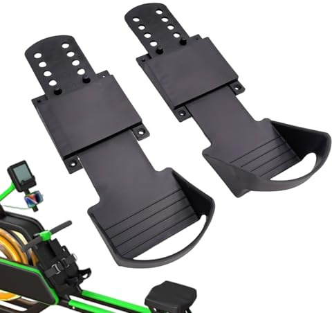 Rudergerät Pedale - 31.8 cm Fitness Pedal | ABS Trainingszubehör - Rutschfest Breite Anpassungsfähigkeit Ersatzteile Stabile Cardio Kraft Übung Home Gym Equipment Einfache Lagerung Paar