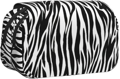 FBGHHTY Federmäppchen mit Zebra-Druck, niedliches Reißverschlussfach, Make-up, Schreibwaren, Organizer, Reisen, Büro