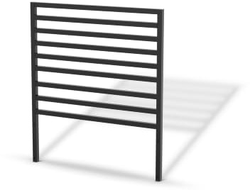 cozze® Gitter-Rückwand inkl. Halterung – Passend für 90 cm Außenküchen-Module (Art. 90242) – Robustes Aluminium-Zubehör in Schwarz Elements Serie