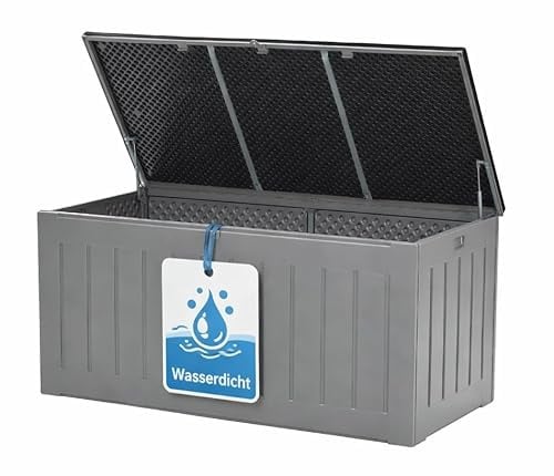 Garden Impressions Auflagenbox 830 Liter 160x78x76cm, Anthrazit | Griffe, Abschließbar, Hubautomatik, Wasserdicht, Wetterfest