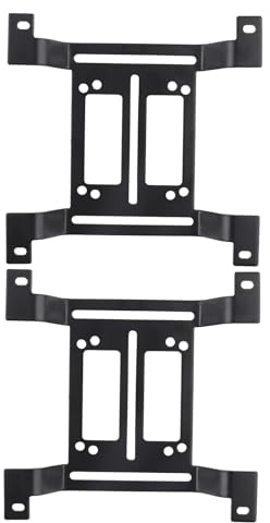 TIKATARER 2 Supports de Radiateur de Refroidissement à Eau, Support de Montage de Pompe en Fer de 120 Mm, Support de Refroidissement d'ordinateur avec 8 Vis Longues et 8 Vis Courtes, Idéal pour
