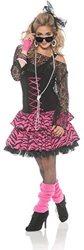 Underwraps Damen 80er Jahre Flashback Retro Pop Star Kostüm - - Large