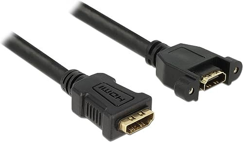 DeLOCK Kabel HDMI A Buchse auf HDMI A Buchse auf Einbau 4K 30Hz 0,5m