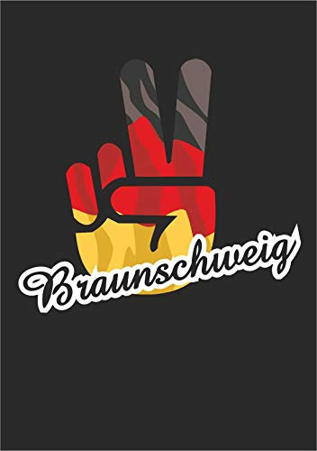 INDIGOS UG - Aufkleber - Autoaufkleber - Sticker - Deutschland - Stadt Braunschweig - ca. 50x39 cm - Victory - Sieg - Heckscheibe, Kofferraum, Laptop, Fussball, Sport, Schule, Tuning