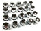 Autobits 20x Radmutterkappen LKW Radmutterschutz Chrom ABS Kunststoff 32mm Schlüsselweite OVP Neu