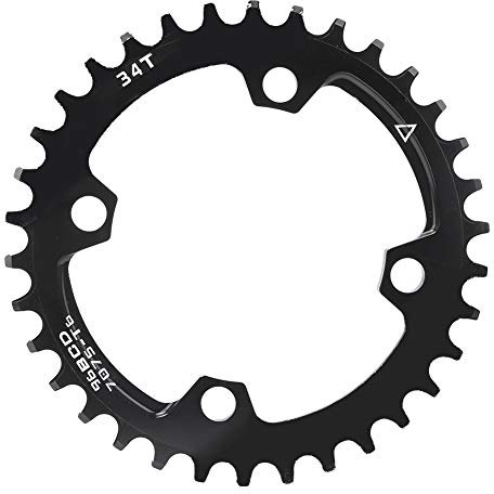 Keenso 32T/34T/36T BCD 96 mm Plato de Bici,para Bicicletas de Carretera, Bicicletas de Montaña, Bicicleta BMX MTB(34T)