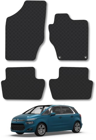 Citroen C4 (2010-2020) 3mm Rubber Car Mats | Tailored Fit Durable Floor Mats Full Coverage Protection Waterproof Accessories Easy Clean Anti Slip Made in the UK