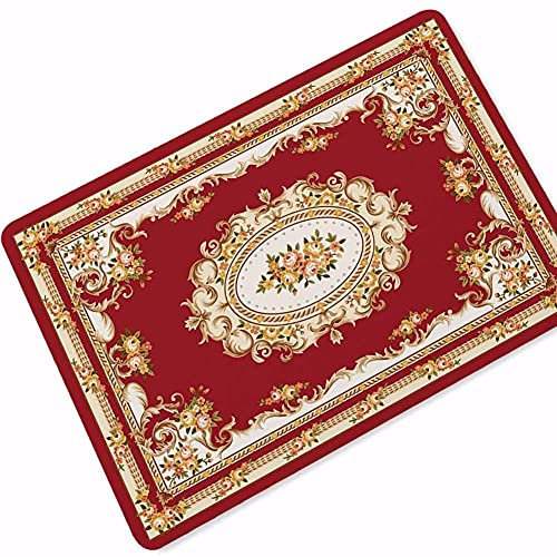 WAXB Bodenmatte 3D-Druck Gummimatten Im Europäischen Stil Für Wohnzimmer Badezimmer Küche Teppichboden Tapisserie Außenküche Tapetes De Quarto Home Decor Geschenk Rutschfester Teppich 50X80 cm