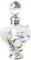 Dophee Retro Crystal Perfume Bottle, Refillable Perfume Bottle Flower Heart Shape Glass Empty Container for Fragrance Restoring, Dresser Table Decor, Holiday Gifts(10ml, White)