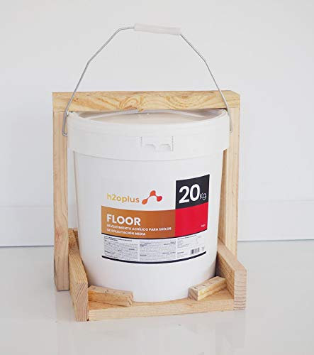 h2oplus Pintura para Suelos Exterior e Interior Floor Rojo 20Kg · Pintura para Suelos Garaje, Hormigon, Asfalto o Baldosa · Producto NATURAL 100% en base Agua, SIN OLOR a Disolventes Químicos
