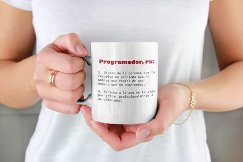 SAQUITOMAGICO Taza graciosa y original Define de tu Profesion Programador .-Para trabajadores divertidos (programador)