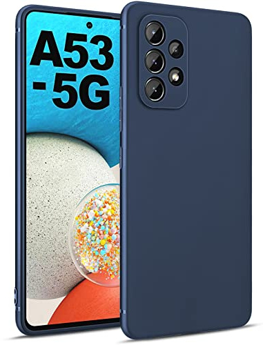BENNALD Hülle für Samsung Galaxy A53 5G, Soft Schutzhülle Case Cover - Premium TPU Tasche Handyhülle für Samsung Galaxy A53 5G (Dunkelblau)