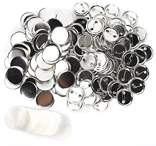 HEEPDD 100 Stück Blanko Pin Button, 44 Mm 1,7 Zoll Runde Button Button Teile Metall Button Pin Badge Kit für DIY Kunsthandwerk Geschenke Souvenirs