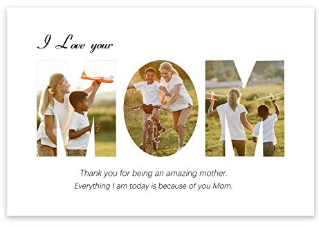 CCWACPP Personalisierte Leinwand Wandbilder Collagendrucke mit Ihren Fotos und Text Bild auf Leinwand Wanddrucke individuelles Poster Geschenk 30x45 cm