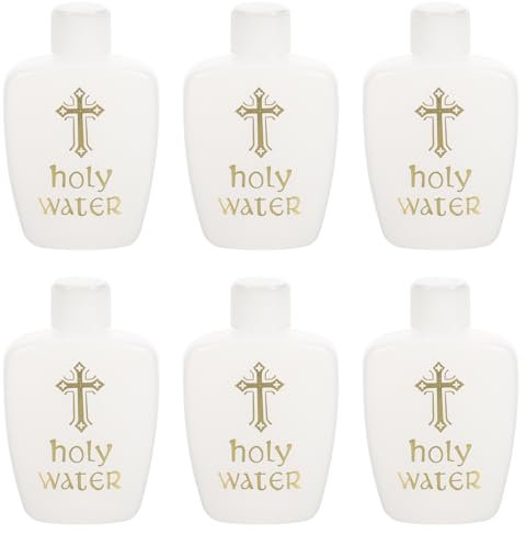SEWACC 6 unids agua bendita vacía botellas de agua bendita recipiente de agua bendita plástico 60 ml católico