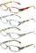 COJWIS 4 Pack Lesebrille Damen Brille Federscharnier Stilvolle Vielfarbig Leser HD Klare Linse für Frauen (4 Farbe Mischen, 0.50, multiplier_x)