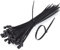 Lumeiy Pack of 125 Professional Cable Tie Black - 200 mm x 4,8 mm Fastening Ties UV-Resistant Microfiber Cloth Cord Organizer Wire Ties Multicolor 125 pcs