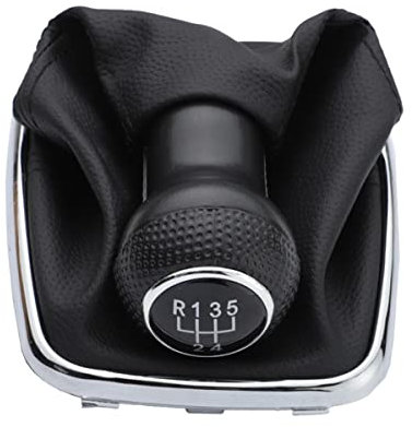 MangWany Schaltsack Schaltmanschette Schaltknauf 5 Gang für Golf 4 Bo-ra Variant 1J0711113 12mm Schwarz Rahmen Knauf Plug Play Ersatzteil