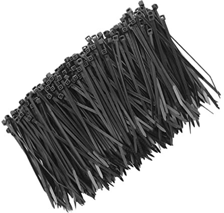 UKCOCO 500pcs Plastic Cable Ties Plastic Fasteners Metal Cable Ties Heavy Duty Cable Ties Self Locking Plastic Straps Cable Organizer Cable Clips Nylon Zip Ties Self-Locking Ties Black