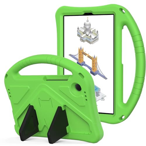YRH Case for Galaxy Tab A9 /Tab A11 8.7 inch, Kids EVA Shockproof Cover for Samsung A9 / A11 Tablet Case 8.7'', with Stand Handle, Green