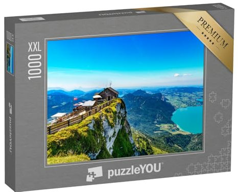 Puzzle 1000 Teile XXL „Herrlicher Blick vom Schafberg bei Sankt Wolfgang im Salzkammergut auf das Haus Schafb“
