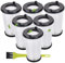 QX8 Filter Ersatzteile für AEG Ergorapido Akkustaubsauger, Staubsauger Ersatzfilter Kompatibel mit alle CX7-2 & QX8 Animal X Power, Einfache Reinigung mit 1 Reinigungsbürste (6pcs)