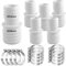 6 Stück Schlauchverbinder 32mm auf 38mm,Pool Adapter 32 auf 38,Poolschlauch schlauchverbinder 32mm auf 38mm,Schlauchverbinder 38mm Set mit 12 Edelstahl Schlauchschellen