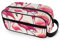 ODAWA Trousse de toilette unisexe en cuir synthétique avec motif dinosaures amusants, Flamants roses, one size