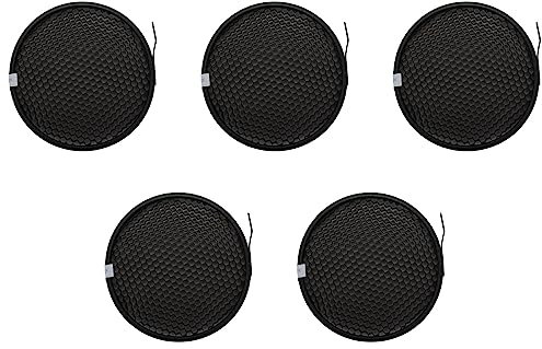 Oikabio Lot de 5 grilles en nid d'abeille pour studio photo 16,8 cm 60 degrés pour diffuseur de réflecteur standard de 17,8 cm