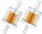 2x Benzinfilter 8mm Anschluss Kraftstofffilter Glasklar Transparent für Motorrad Boot Quad Moped Rasenmäher