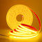 XUNATA COB Neon LED Streifen, 12V 320LEDs/m Superhell Hohe Dichte IP68 Wasserdicht, Flex Selbstklebend Diffusion COB LED Schlauch Lichtband Strip für Festival Party DIY Deko (Goldgelb, 10M)