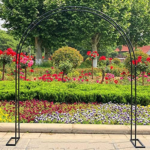 Arche Jardin Aluminium Largeur, Arche À Rosiers Métal, Filet À Plantes Grimpantes, Filet de Treillis, pour Récolte de Concombres, Légume, Vignes, Plantes Grimpantes,350x220x40CM