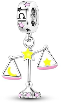 Glow In The Dark Birthday Birth Date Horoscope Star Sign Zodiac Month Charm Bead Pendant 925 Sterling Silver Compatible With Pandora Charm Moments Bracelet