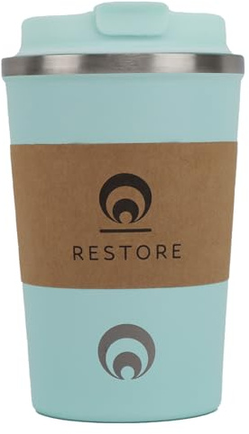 Restore Coffee Cup, Insulated Coffee Cup with Leakproof Lid, Relax Stainless Steel Travel Mug, Insulated Double Wall Cup for Hot/Cold Drinks (1, Mint)