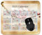 Tapis de Souris Mousepad de Bureau Jeu Basique,2025 Calendrier,Floraison des Boutons Floraux Tapis de Souris Gaming