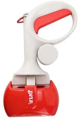 Recogedor de Excrementos de Perro | Recogedor Portátil para Recoger Cacas | Compacto y Fácil de Usar | Ideal para Mascotas | Accesorio Práctico para Dueños de Perros (Rojo)