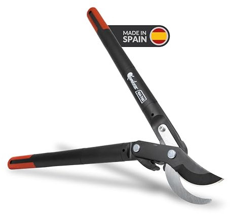 KAMIKAZE KM760 Tijera de Dos manos para Poda de Arboles. Corta ramas con Sistema Multiplicador de Fuerza. Tijera de Poda para Madera con Mangos Ergonómicos Ideal para Ramas de 30mm. Longuitud 56cm