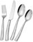SHEUMNT Ensemble de couverts martelés argenté, 24 pièces en acier inoxydable robuste pour 6 personnes, couverts de qualité alimentaire, ustensiles miroir pour la maison et le restaurant