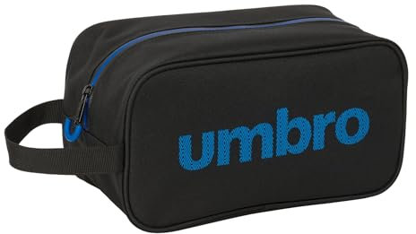 Safta Umbro Jet Black - Zapatillero Mediano, Multiusos, Portatodo, Deporte, Extraescolares, Fútbol, Cómodo y Versátil, 29x14x15 cm