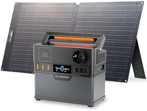 ALLPOWERS S300 Plus Centrale Elettrica Portatile con 100W Pannello Solare | 288Wh Generatore Solare Portatile, 300W (600W Picco) AC Uscita Stazione di Energia Portatile, UPS Power Station per Emergenza