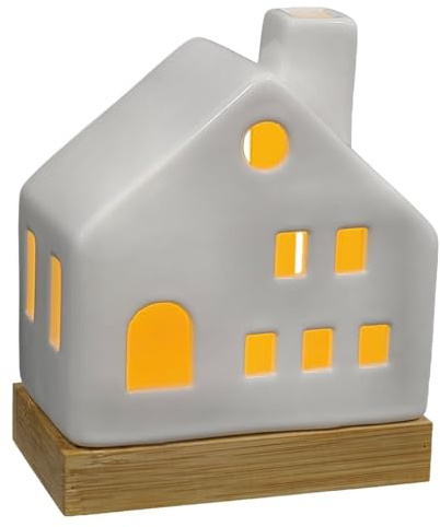 TrendLine Lichthaus Keramik 11 x 6 x 14 cm weiß Figur